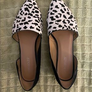 Aerosoles Size 10 Black & White Calfhair D’orsey Flats
